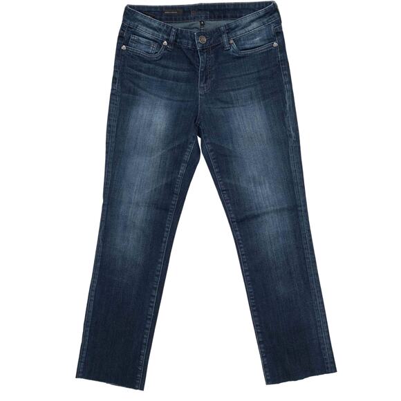 Kut From The Kloth Jessica Dark Wash High Rise Straight Leg Jeans Size 4 - Picture 1 of 8